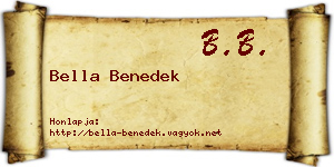 Bella Benedek névjegykártya